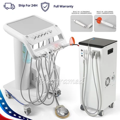 Sistema de Unidad de Entrega Portátil Dental 4 Agujeros Compresor aire Carrito succión Foto 1 de 4