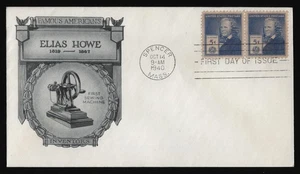 #892 5c Elias Howe-Pair, Lowry **ANY 5=FREE SHIPPING** - Picture 1 of 1