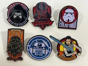 2019 D23 DISNEY EXPO AMAZON EXCLUSIVE STAR WARS PIN SET DARTH VADER REY LE /1000 - Picture 1 of 13