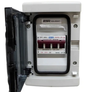 125A Generator to Mains Changeover Switch IP65 Single Phase Weatherproof 125 Amp - Picture 1 of 7