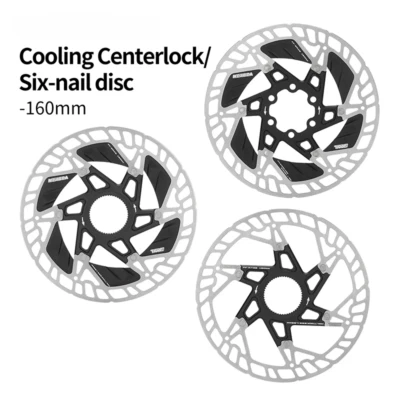 Rotor de freno de bicicleta 160 mm de diámetro hueco 6 pernos/bloqueo central disco de freno Foto 1 de 4