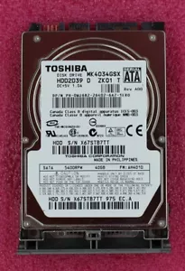 WJ682 - Dell 40GB 5400 2.5 inch SATA Hard Drive - Picture 1 of 1