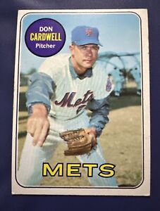 1969 TOPPS #193 DON CARDWELL NEW YORK METS PITCHER *FREE SHIPPING*