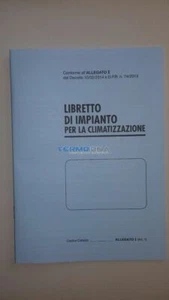 LIBRETTO DI IMPIANTO PER LA CLIMATIZZAZIONE ULTIMO AGGIORNAMENTO  - Imagen 1 de 1