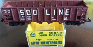 AHM Minitrains N Scale  4363- SOO LINE Open Hopper 4708 - - Picture 1 of 3