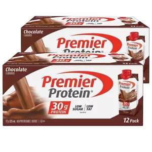 NEW Premier Protein Chocolate Protein Shake Workout Fuel Choc Drink 24 x 325mL - Picture 1 of 1