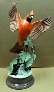 Statuetta vintage BOEHM ~ 15" Scultura CARDINALE UCCELLINO - Foto 1 di 14