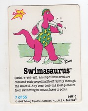 Dandy Gum  1989 “Saurus” cards. Party asaurus