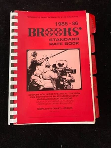 BROOKS' STANDARD RATE BOOK, HOLLYWOOD FILM, TV, THEATER GEHALTSPLÄNE, 1985-86 - Bild 1 von 7