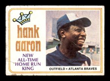 1974 Topps #1 Hank Aaron 715 G X2720079