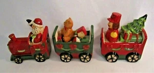 VTG Ceramic Transpac CHRISTMAS TRAIN (Dol Holiday Train, X5875, 3 pcs) - Picture 1 of 9