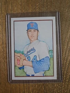 Nolan Ryan ORIGINAL SKETCH CARD ARTIST RAYMOND SCHIEBER 1/1 2015 Rangers '90 - Picture 1 of 2