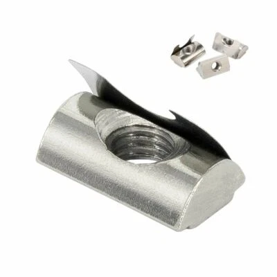 100x Nutenstein Nut 8 M8 Aluprofil Gleitmutter Steg Federblech Profil Nutstein - Bild 1 von 4