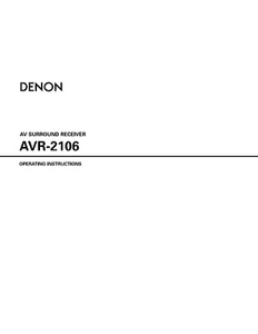 Denon AVR-2106 AV-Receiver Bedienungsanleitung - Bild 1 von 1