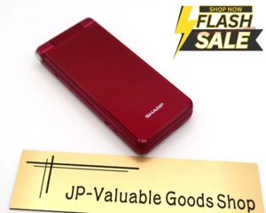 [B] SHARP AQUOS KEITAI SH-N01 RED Touch Cruiser EX Flip Unlocked SIM Free Japan - Afbeelding 1 van 7
