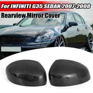 PARA INFINITI G35 2007-08 SEDÁN FIBRA DE CARBONO REAL ESTILO ADICIONAL TAPAS DE ESPEJOS RETROVISORES - Imagen 1 de 10