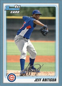 2010 Bowman Prospects Blue Chicago Cubs Baseball Card #BP13 Jeff Antigua /520