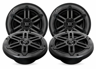 Belva BMS654BT Four 1000W 6.5-inch 2-Way Marine speakers with Bluetooth Amp Kit