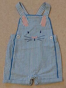 Boden Sample Bunny Short Dungarees 3-6 Months