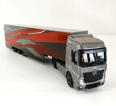 Majorette Mercedes Benz Actros Truck with 'Go' Container 1/64 10.3" - Image 1 of 4