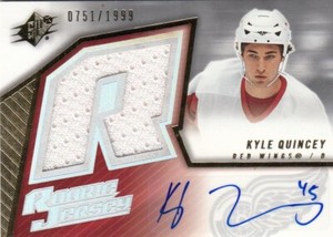 2005-06 SPX Rookie Auto Jersey #229 - KYLE QUINCEY /1999
