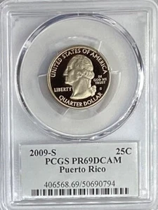 2009-S Puerto Rico State Proof Quarter **PCGS PR69DCAM** - Picture 1 of 2