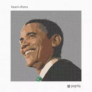 Barack Obama kit punto ago o tela - Foto 1 di 1