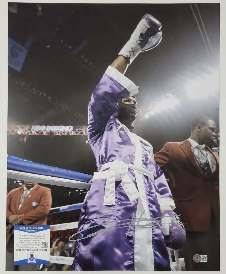 Foto firmada por Bernard Hopkins de 16x20 #2 autógrafo de The Alien ~ certificado de autenticidad Beckett BAS Foto 1 de 1