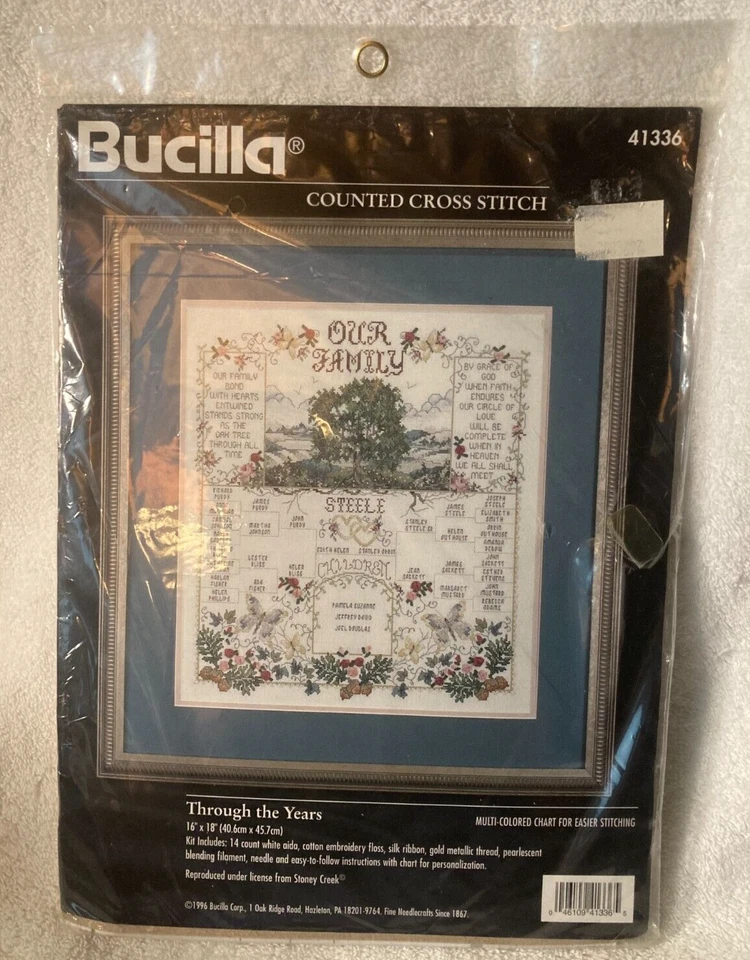 Bucilla Through The Years Counted Cross Stitch Kit 1996 Our Family 16 X 18