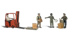 Woodland Scenics Spur 0 / o "Lagerarbeiter mit Gabelstapler" Artikel: A2744 - Imagen 1 de 1