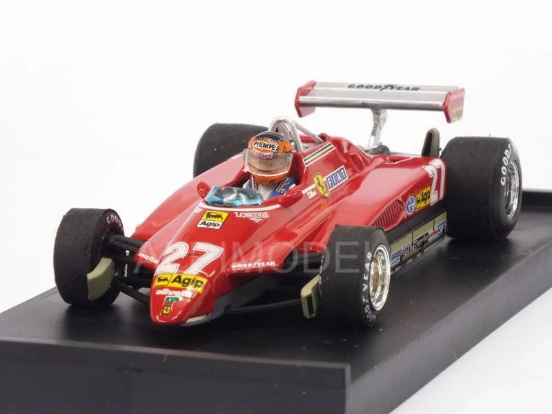 Ferrari 126 C2 Turbo GP Brasil 1982 Gilles Villeneuve with dr 1:43 BRUMM R593-CH - Immagine 1 di 1