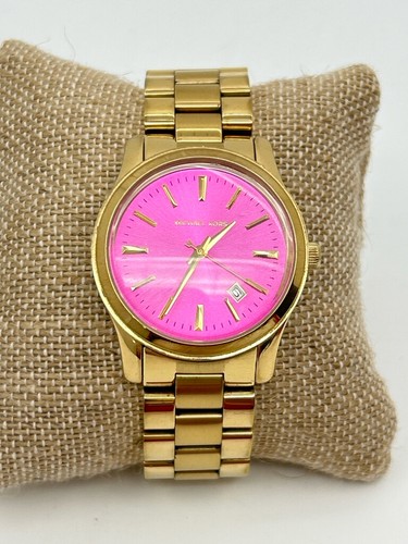 Orologio MICHAEL KORS 5801 Gol Runway Oro Donna Quarzo Impermeabile Rosa