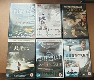 War/ Military DVD lot - Platoon, Saints & Soldiers, Jarhead, Letter to Iwo Jima. - Picture 1 of 8
