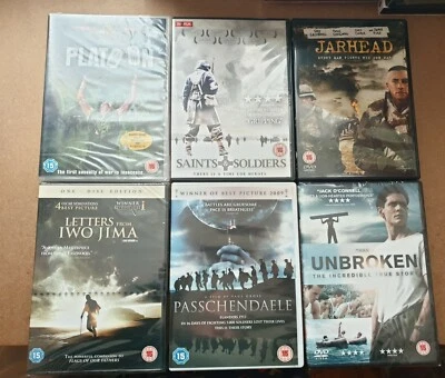 War/ Military DVD lot - Platoon, Saints & Soldiers, Jarhead, Letter to Iwo Jima. - Image 1 of 4