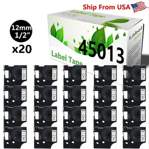 20PacK 45013 Label Tape use for Dymo Label Maker PC PC2 PNP Wireless PnP 160 200 - Picture 1 of 2