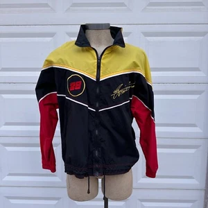 Vintage Ernie Irvan Nutmeg NASCAR Multicolor Racing Windbreaker Size L - Picture 1 of 5