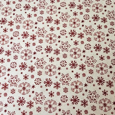 Miniaturas de Navidad por Lisa Whitebutton P&B Textiles Rojo Oscuro Copo de Nieve Crudo Foto 1 de 3