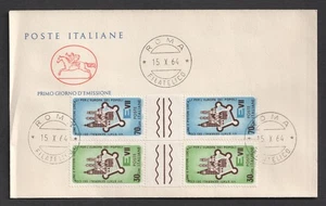 Italy 1964 Europa Towns Gutter Pairs FDC. Rome First Day Cover. Part set - Picture 1 of 1