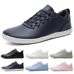 Leather Barefoot Shoes for Women Men Wide Toe Casual Shoe Outdoor Sneaker - Picture 1 of 17