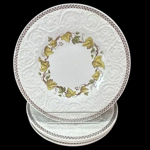 Wedgwood Patrician Golden Ivy Laurel Rim 6.5" Bread & Butter Plates Set Of 4 - Picture 1 of 10