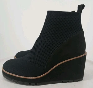 Botín de cuña Eileen Fisher para mujer 9 Ladd bota negra neutra informal - Imagen 1 de 11