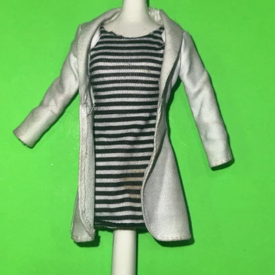 Барби белый джинсовой ткани бизнес врач лаборатории куртка w прилагается полосатое платье - Изображение 1 из 4