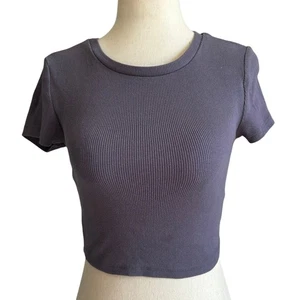 Garage Gray Ribbed Crop Top Women's Size Small | 6-33 - Picture 1 of 7