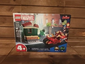LEGO 76287 Marvel Iron Man with Bike and The Hulk 68pcs New - Picture 1 of 5