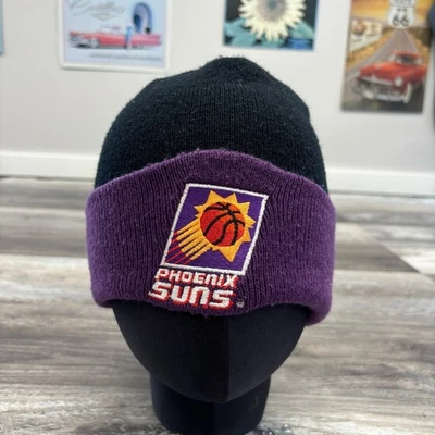 De colección NBA Phoenix Suns Púrpura Negro OS Acrílico Tejido Baloncesto Gorro Sombrero Foto 1 de 4