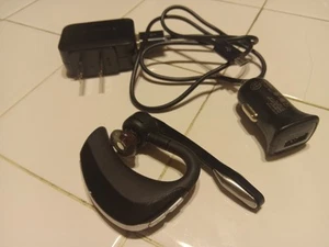 Plantronics Voyager Pro+ Black Wireless Bluetooth Headset+charge Cord+car Adapt - Picture 1 of 8