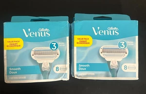 2 Pack-Gillette Venus Smooth Razor Blade Refill Cartridges 8 ct. New - Picture 1 of 5