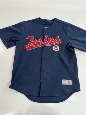Vintage Minnesota Twins Jersey Shirt Mens Medium Blue MLB Baseball JOE MAUER - Image 1 of 4