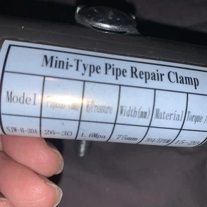 Rohrreparaturschelle mit Einzelschraube Edelstahl 75 mm - Bild 1 von 5