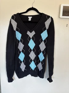 IZOD Golf Mujer Argyle Suéter Talla M Excelente Estado - Imagen 1 de 3
